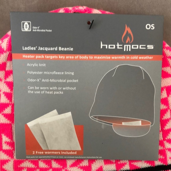 Hotmocs Pink/White Jacquard Beanie - Like-New! - Picture 7 of 7